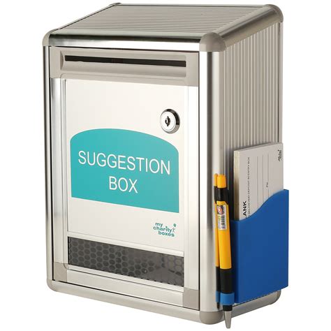 small metal suggestion box|free standing suggestion boxes.